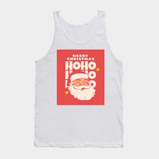 Retro Vintage Pink Santa Claus Tank Top